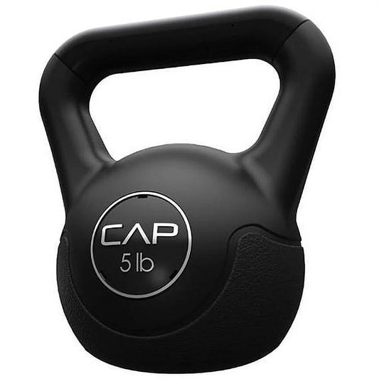 Barbell, 5 Lb Vinyl Kettlebell, Black, Single